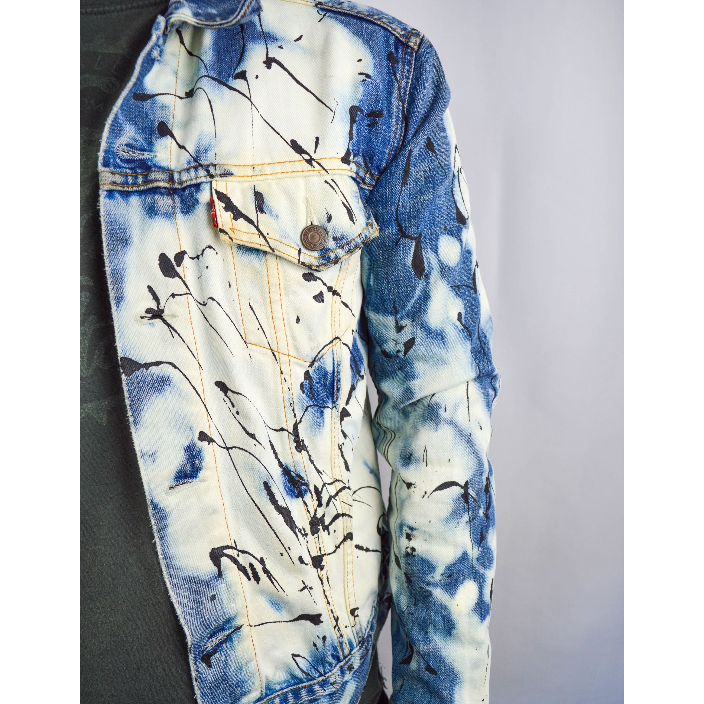 Reworked Levis Hand Painted Denim jacket – Third Earth Clothing