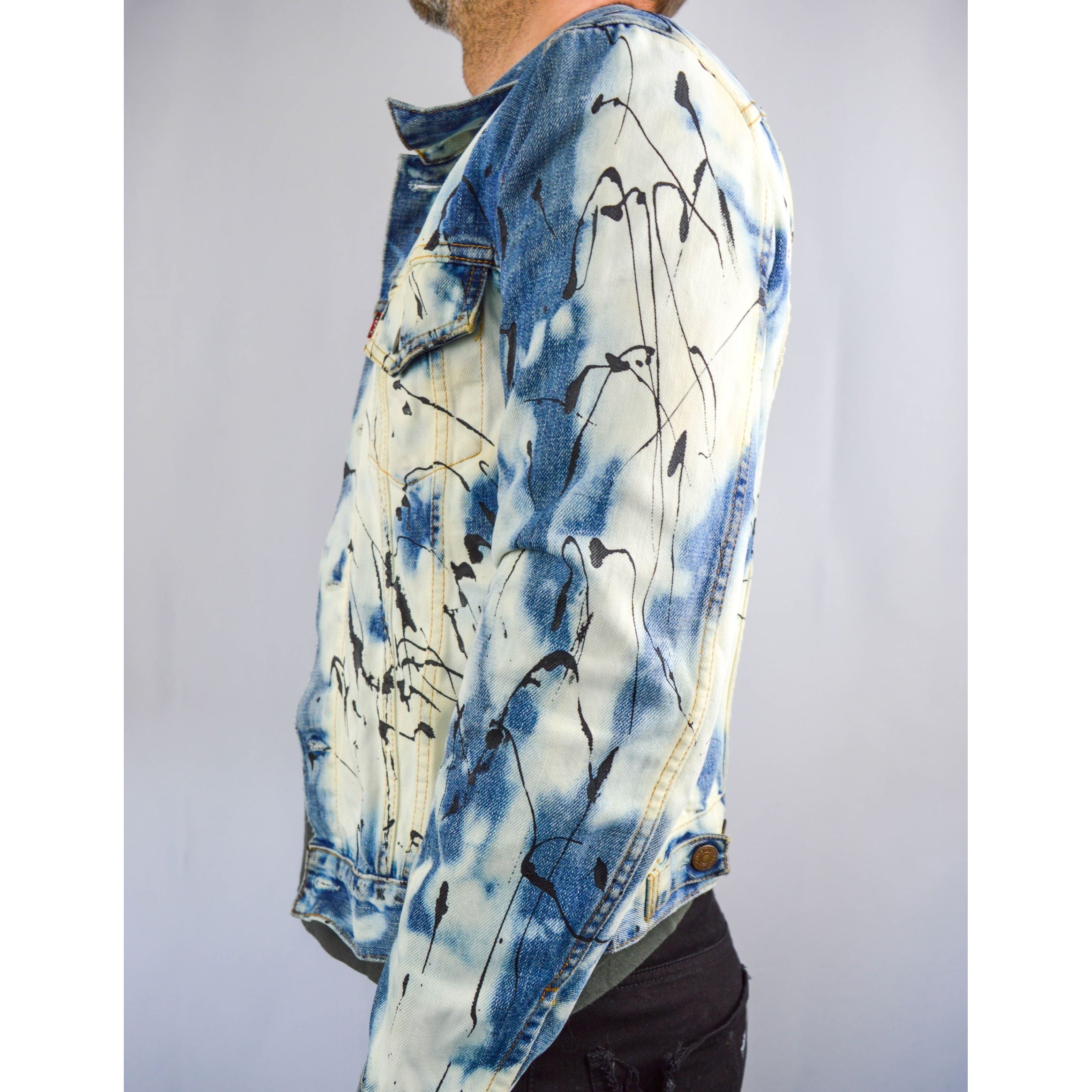 Reworked Levis Hand Painted Denim jacket – Third Earth Clothing